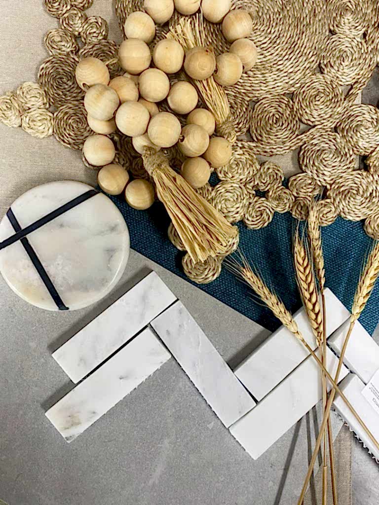 Builder Selections arrangement on table